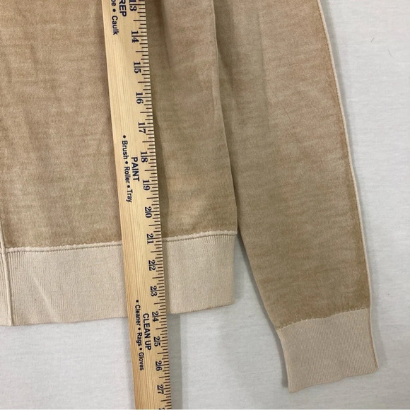 New Zara SRPLS Tan/Camel Cowl Neck 100% Wool Light Sweater Large - Picture 6 of 9